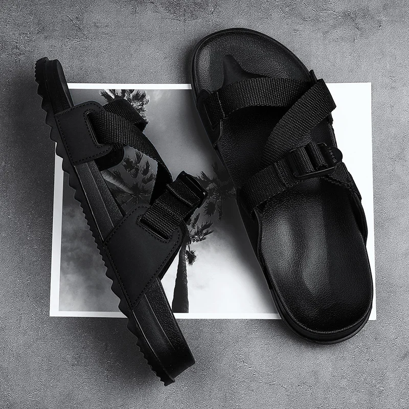 

2021 New Summer Men Beach Wading Sandals Outdoor Fashion Casual Mesh Sandals Soft Non-Slip Lightweight Roma Sandals Big Size