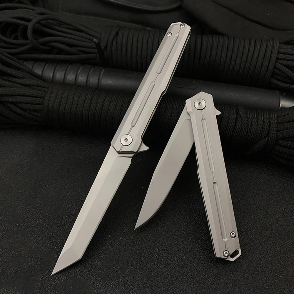 Складной нож из стали D2 высокой твердости портативный металлический инструмент