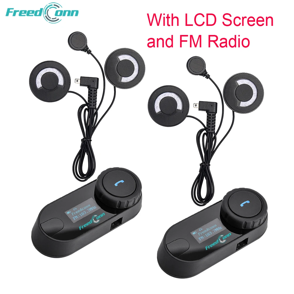 Ru сток, 2 шт FreedConn мотоциклетный шлем домофон TCOM-SC мотоцикл Bluetooth гарнитура с ЖК-экраном с fm-радио