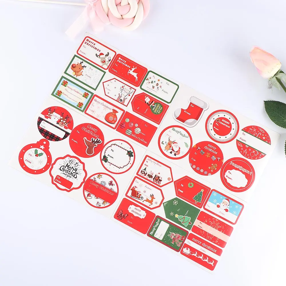30 шт. Рождественская тематика печать Подарочная бумажная наклейка для