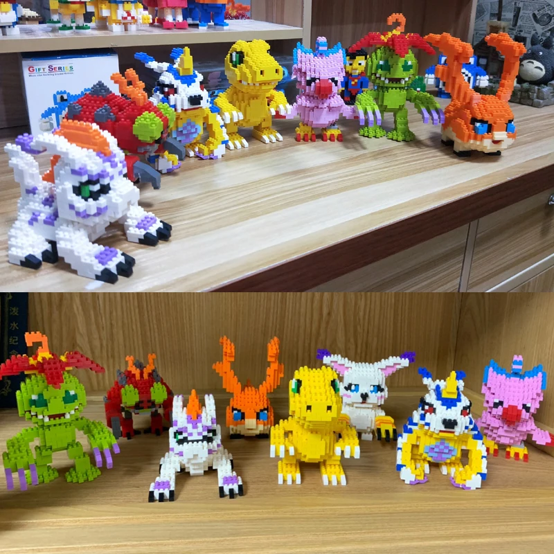 

SC Digimon Agumon Gabumon Piyomon Tentomon Palmon Patamon Tailmon Digital Monster Mini Diamond Blocks Building Toy New in Bags