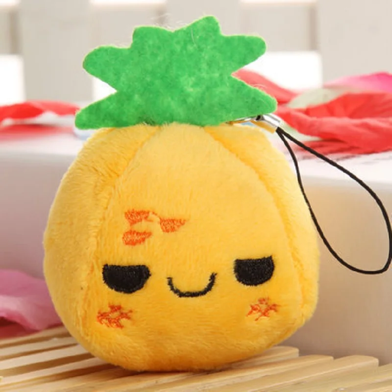 

2021 Anime Fruit Vegetable Plush Student Toy Key Chains Fashion Lovers Backpack Accessories Keyring Cute Men Women Gift Keychain