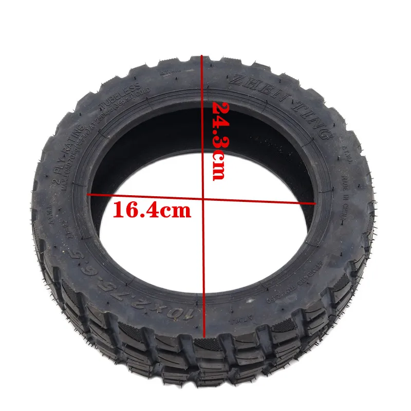 Бескамерная шина для электроскутера 10 х2 75-6 5 10-дюймовая Улучшенная вакуумная