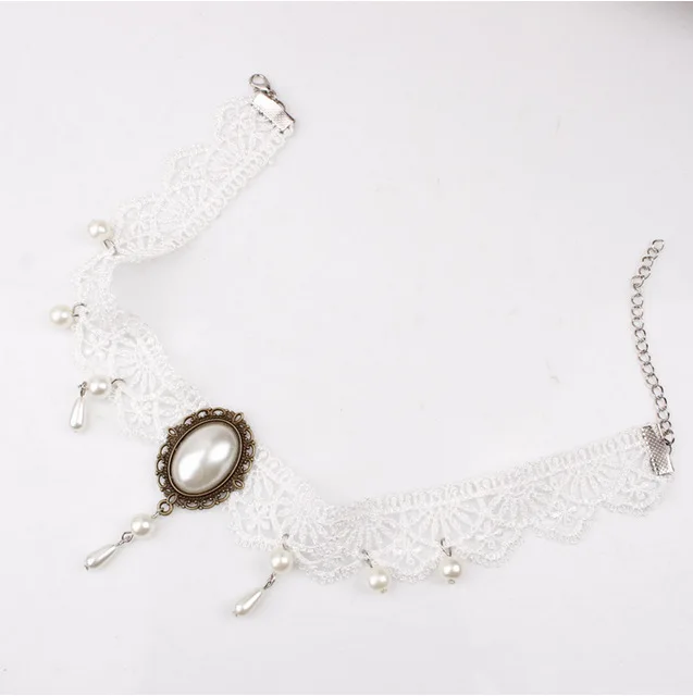 

100pcs / lot hot-selling vintage court features multi-layered crystal lace necklace choker collarbone chain