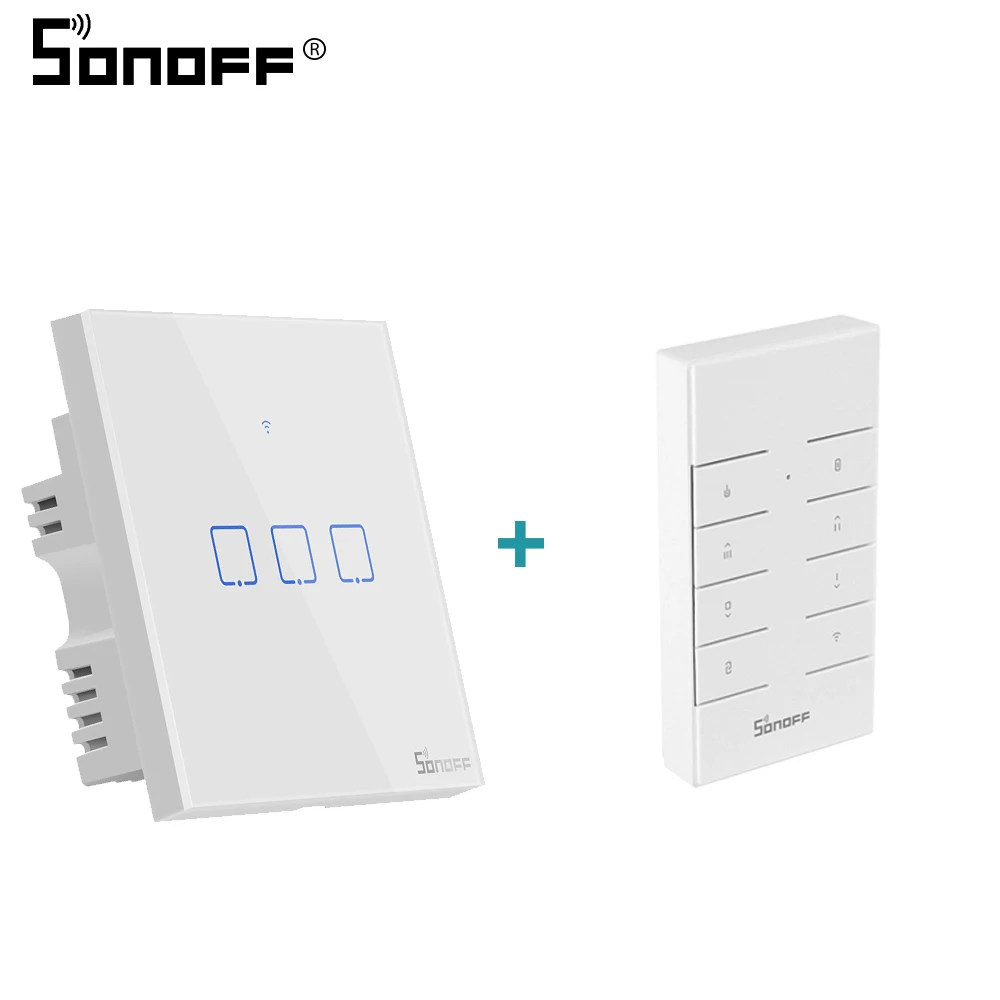 Интеллектуальный выключатель света SONOFF TX T1 ЕС 1/2/3 настенный светильник сенсорный выключатель Панель Wi-Fi RF 433 МГц RF пульт Управление eWelink Поддержка Smart Google Home Alexa - Комплект: T1 EU 3C with RM433