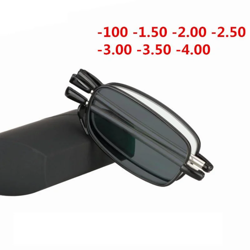 

Small Folding Sun Photochromic Finished Men Women Myopia Eyeglasses Optical Myopia Eyewear Oculos Male 0 -0.5 -1.0 -1.5 To -4.0