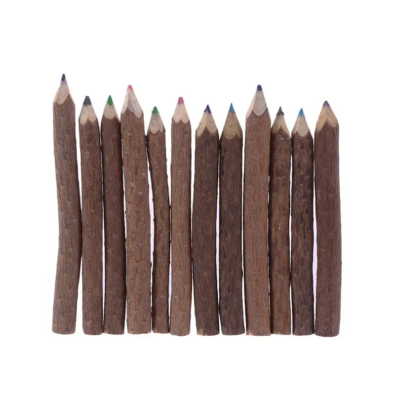

8/10/12 шт. 9-10 см цветные карандаши в виде ветвей дерева, набор карандашей для рисования на масляной основе для художественных эскизов художник...