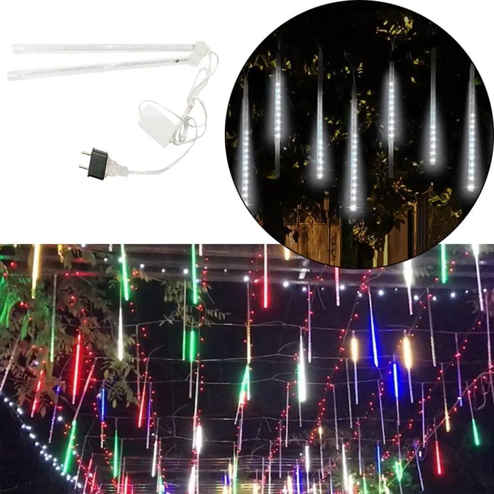 Многоцветный Водонепроницаемый EU Plug гирлянда 2 трубки 30 см светодиодный