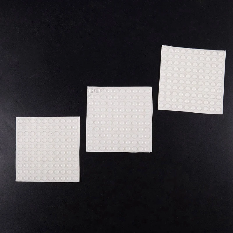 

300 Pieces Clear Rubber Feet Adhesive Door Bumpers Pads Sound Dampening Cabinet Buffer Pads, 8.5 by 2.5 mm