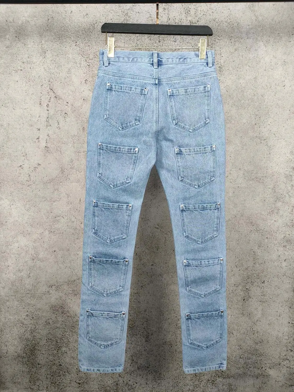Autumn Fashion 2021FW Women Pockets Jeans Female Casual Denim Straight Pants Long Trouse Ddxgz3