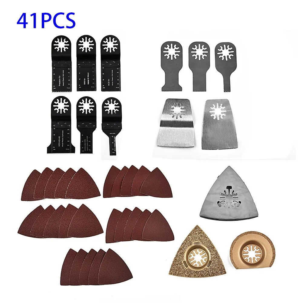 

41pcs Oscillating Saw Blades Multi Tool Saw Blades Accessories Kit Power Wood Cutting Tool For Fein Makita