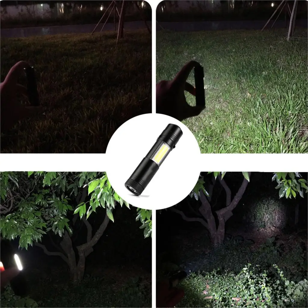 MINIC LED Q5 COB Flashlight Waterproof Torch Portable Lantern 4 Modes Bulbs Shock Resistant Aluminum Camping Light | Лампы и освещение
