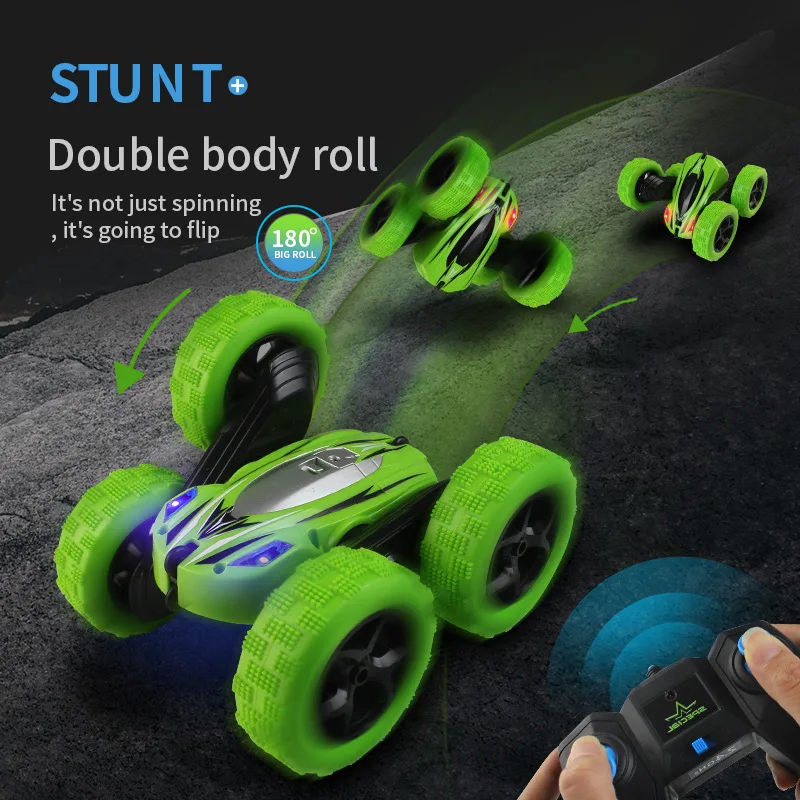 

RC Stunt Car 2.4G 4CH Drift Deformation Buggy Roll Car Flip 360 Degree Rotating Vehicle Models Remote Control LED Boy For Toys