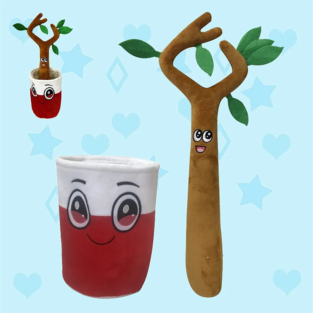 Lankybox-juguete de peluche Sticky n'canny, mu&ntilde;eco de peluche de dibujos animados, Robot extra&iacute;ble, rama de &aacute;rbol de Coca Cola, almohada suave, regalo para ni&ntilde;os-0