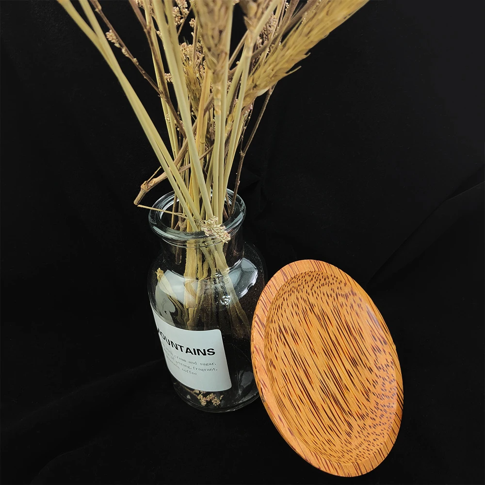 Кокосовая древесина круглая тарелка из цельной древесины поднос для фруктов чая