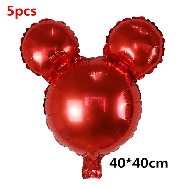 1 компл. Микки Минни воздушные шары в форме мыши розовый синий латексный шар детский душ День рождения украшение фольгированные воздушные шары детская игрушка - Цвет: Прозрачный