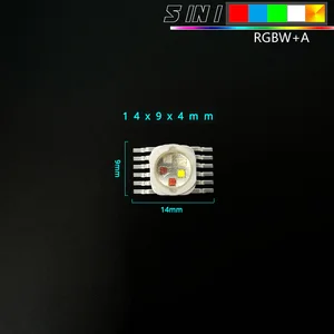 Светодиодные чипы RGBWA 5 в 1 для сценического освещения, красныйзеленыйсиний белый свет, подходит для Par освещения, дискотеки, диджея, бара DMX512, световой контрольный эффект