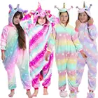 Детские пижамы-комбинезоны, детские пижамы с единорогом, пандой, животным из мультфильма, детские зимние комбинезоны для мальчиков и девочек с единорогом