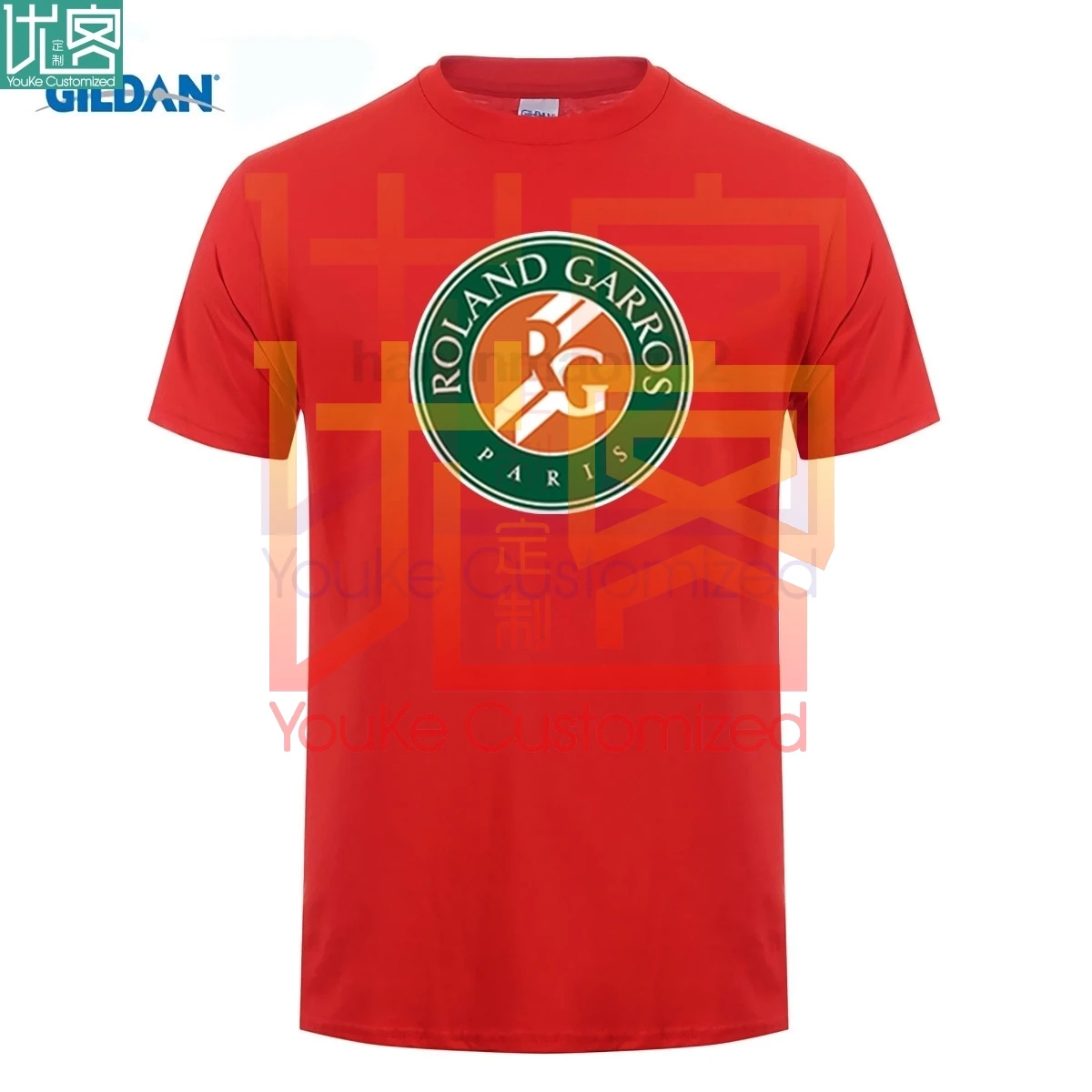 Французский открытый стадион футболка с коротким рукавом из красной глины Roland