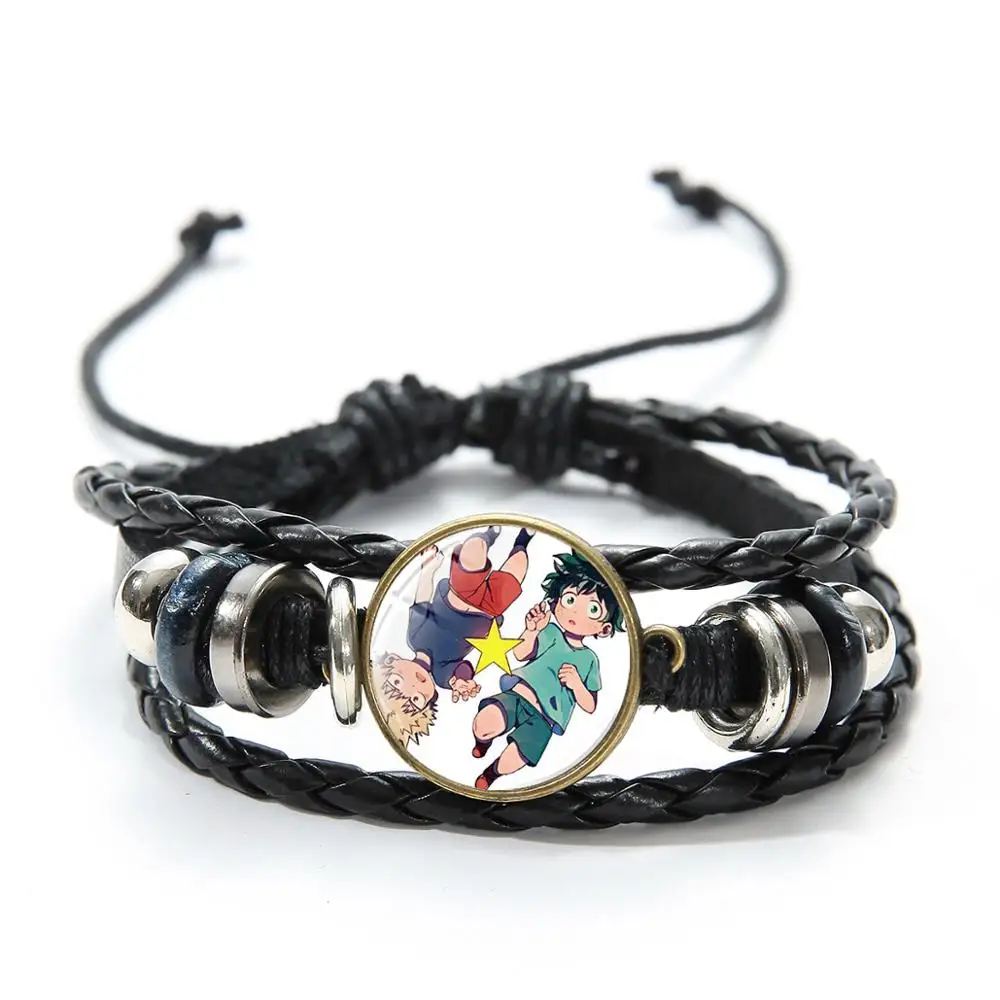 Лидер продаж кожаные браслеты SONGDA из аниме Моя геройская Академия подарок для