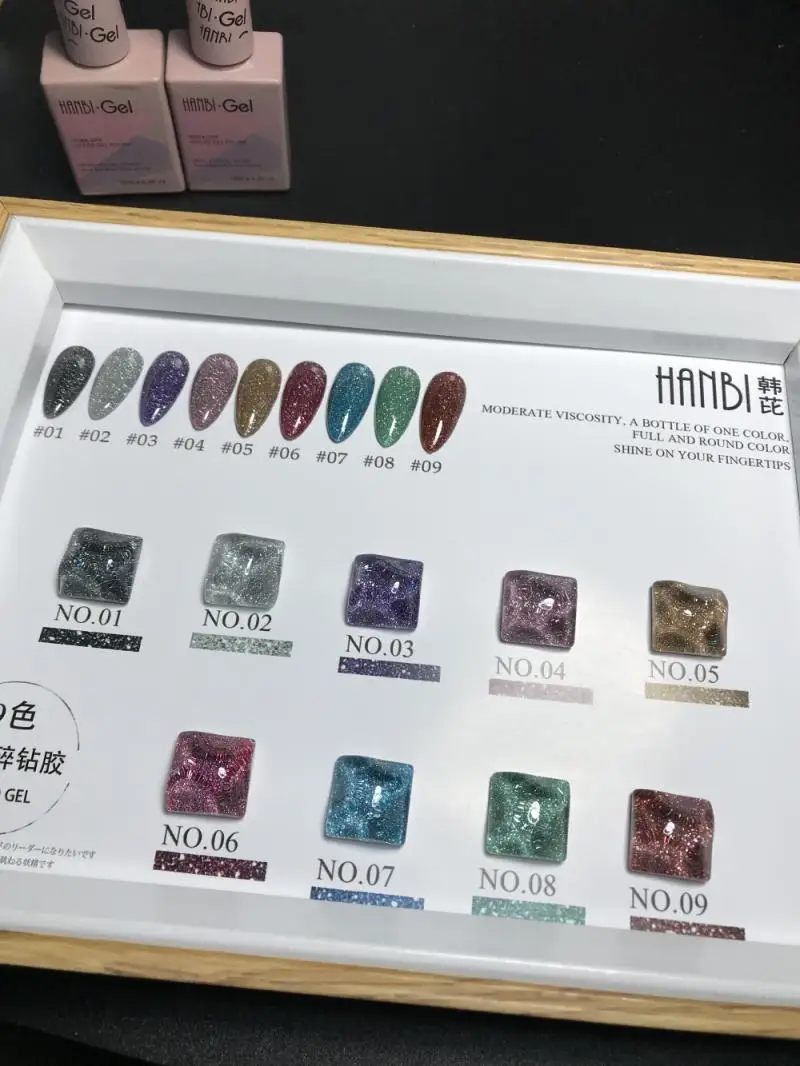 

HOT Nails Gel Reflective Glitter Diamonds Nail Art Nail Gel Polish Glue Bright Finely Nail Supplies For Professionals Shiny TSLM