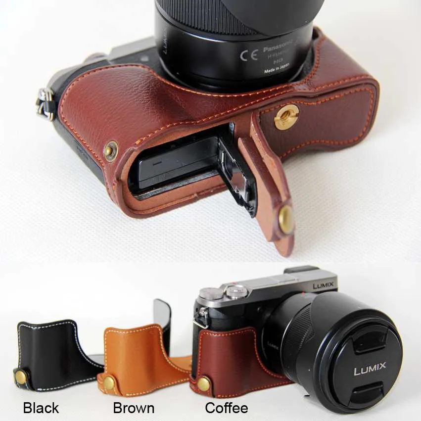 Защитный чехол из натуральной кожи для фотоаппарата Panasonic|Сумки