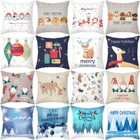 45cm merry christmas cushion cover pillowcase 2021 christmas decorations for home xmas noel ornament happy new year 2022 natale