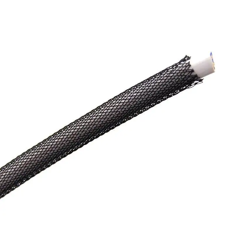 10 мм однонитевая плетеная сетчатая трубка огнестойкая ПЭТ телескопическая сетка