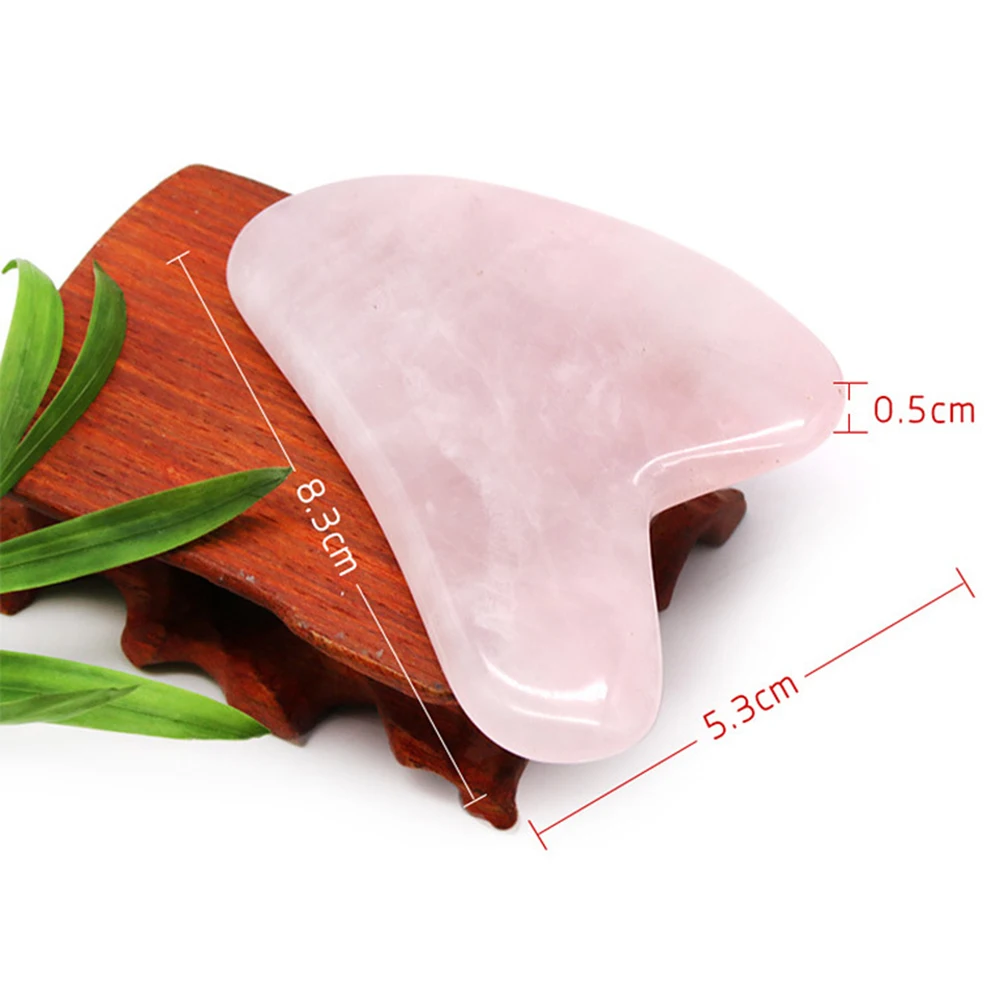 

Natural Jade Gua sha Stone Board Massage Rose Quartz Guasha Plate Jade Face Massager Scrapers Tools For Face Neck Back Body