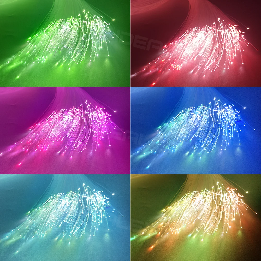 DMX 75 Вт RGB светодиодный волоконно оптический двигатель Драйвер Свет 4 м 550 шт. 0 мм