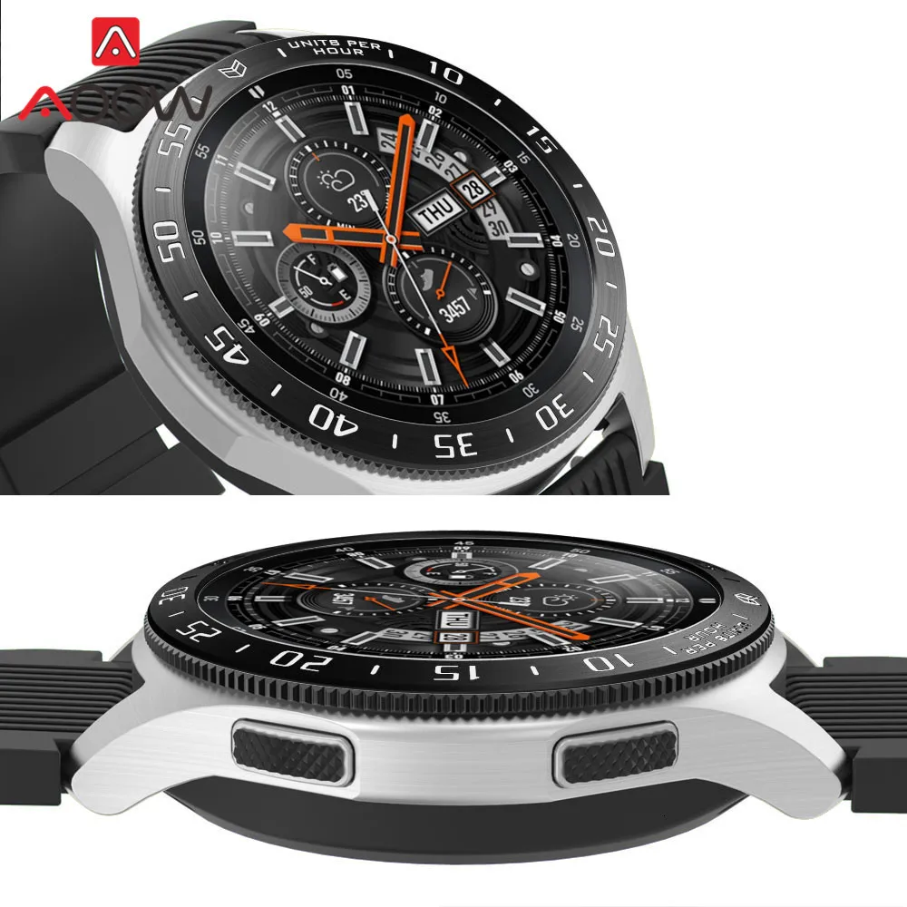 Нержавеющая сталь ободок кольцо стиль для samsung gear S3 Frontier Galaxy Watch 42 мм 46 мм клейкая крышка защита аксессуары