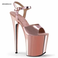 new pattern of high quality summer ladies high heeled womens shoes 20cm stiletto women sandals waterproof 10cm 34 45 46 bbzai