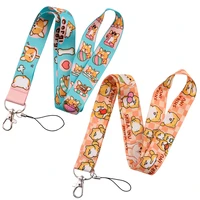 yq668 cute corgi shiba inu dogs animals lanyard phone strap for keys id card badge holder neck strap hang rope keychain jewelry
