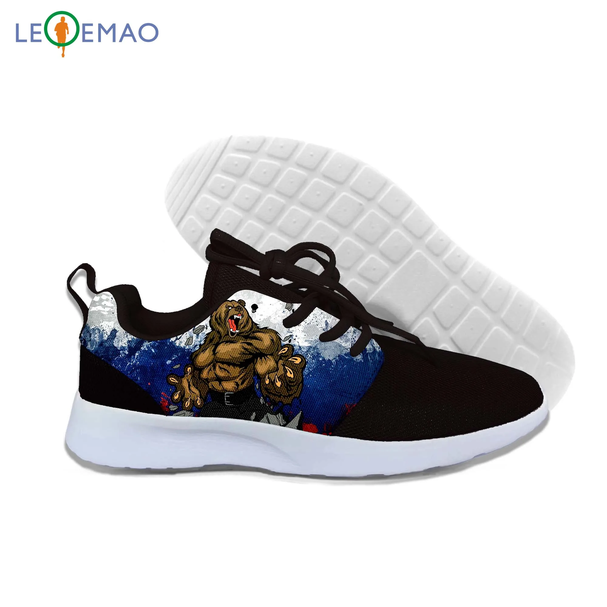 Men Women Running Shoes Russia Bear For High Quality Harajuku Bears Air Mesh Lightweight Outdoor Sport Sneaker | Спорт и развлечения