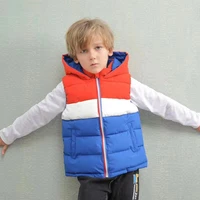 fashion patchwork child waistcoat winter children coats warm cotton baby boys girls vest for 2 12 years old