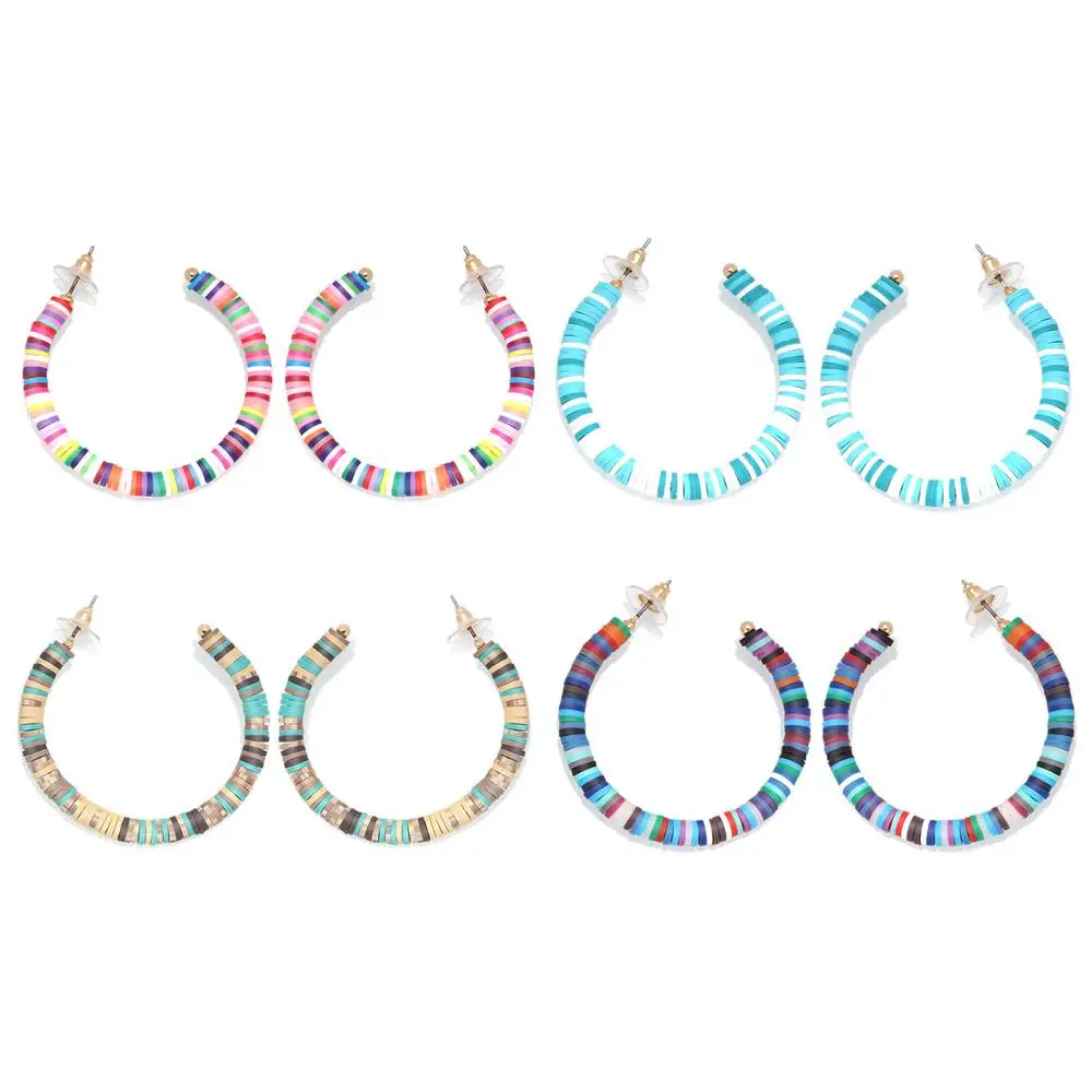 Новинка 2020 модные красивые серьги 5 мм из полимерной глины в стиле бохо с бусинами