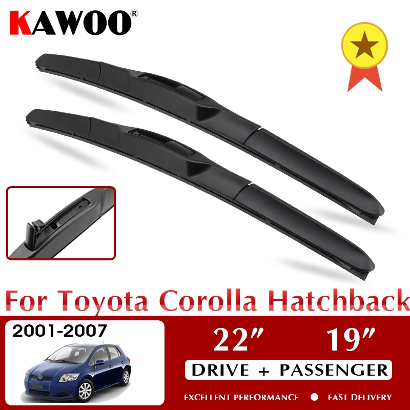 

Щетки стеклоочистителя для Toyota Corolla Hatchback 2001-2007 лобовое стекло аксессуары для переднего окна 22 "+ 19" LHD RHD
