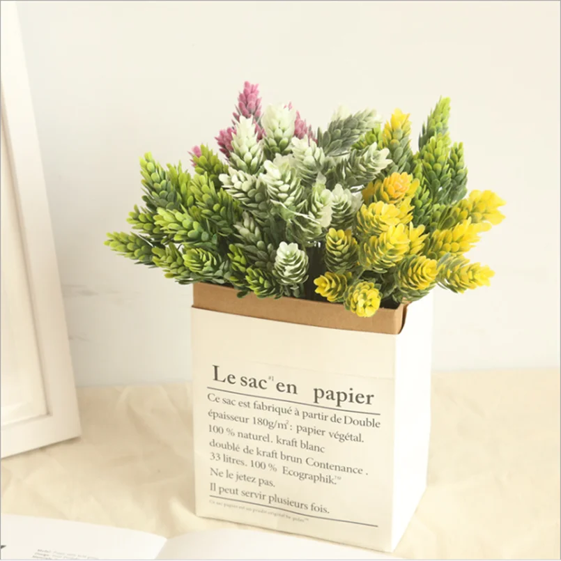 

Pinecone Grass Pineapple Artificial Plants Manufacturers Vases for Home Decoration Wedding Holding WallFake Flowers