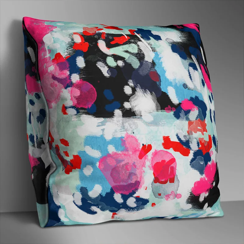 

Cute Double Side Print Cushion Cover Polyester Decorative for Sofa Seat Soft Throw Pillow Case Cover 45x45cm Home Decor