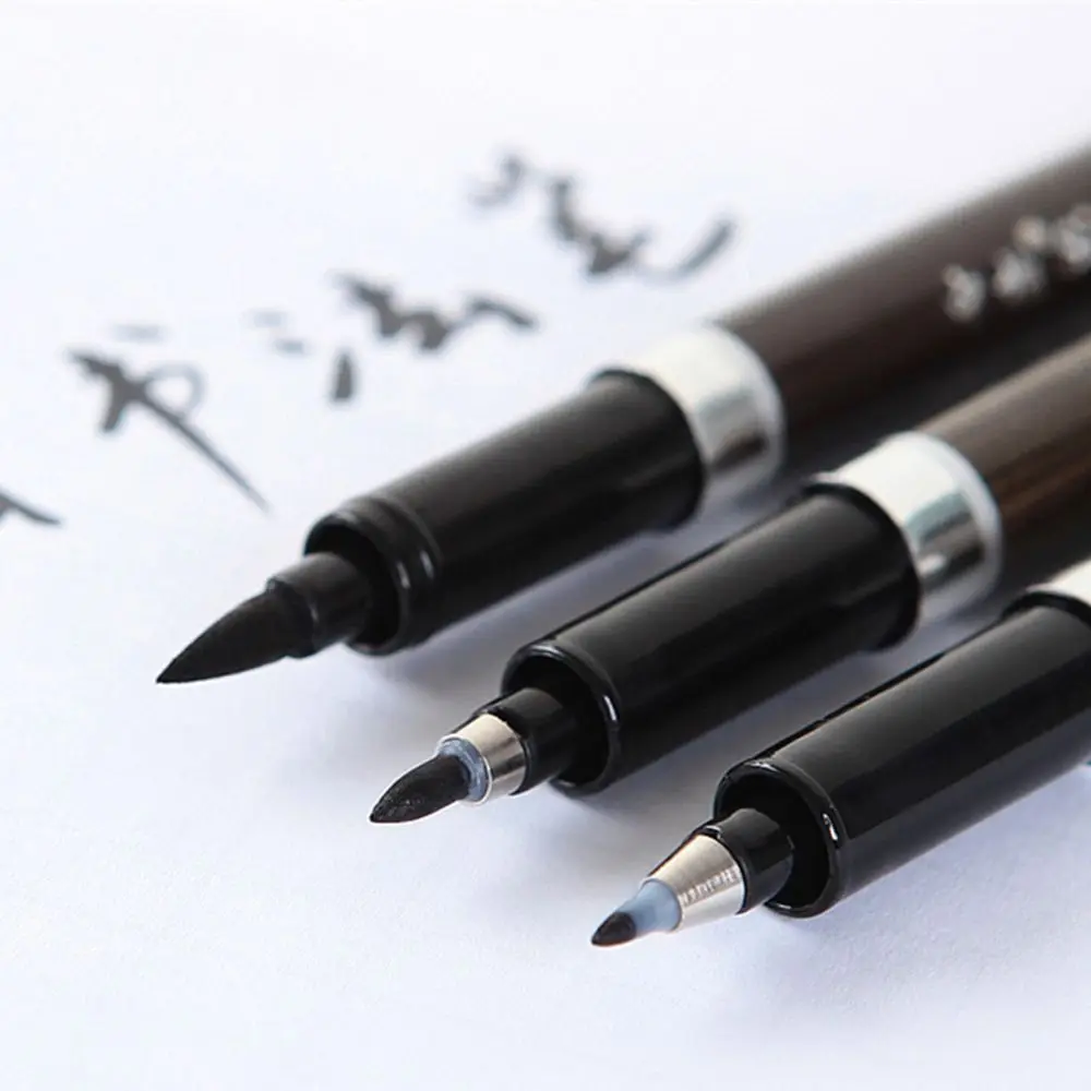 

1PC Calligraphy Pen Fine Liner tip Medium Brush Pens for Signature Drawing Hand Lettering School Office Writing Supplies
