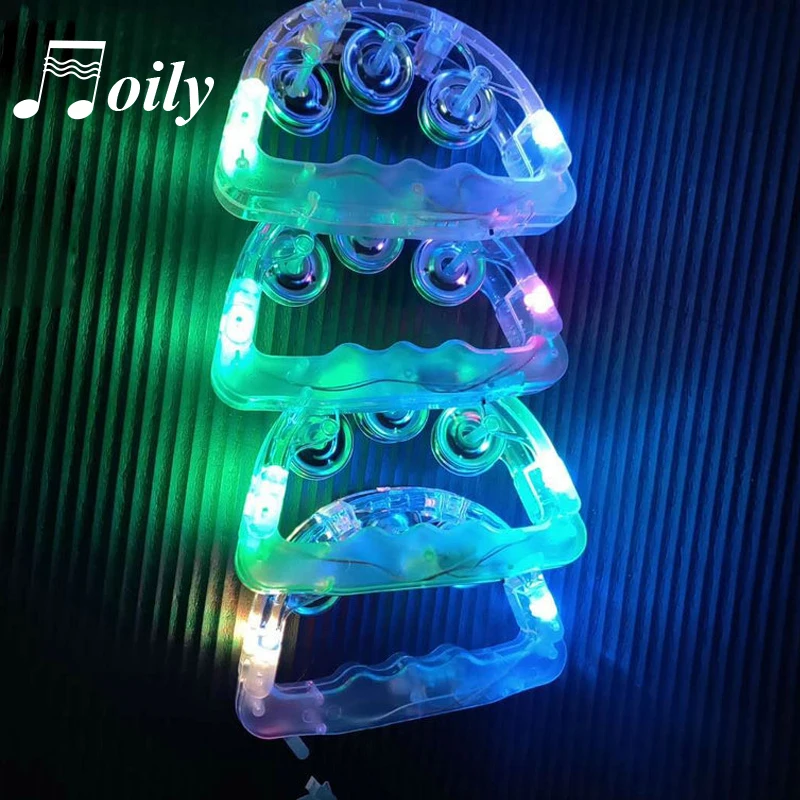 Ручной мигание бубен светодиодные фонари вечерние бар колокол игрушка