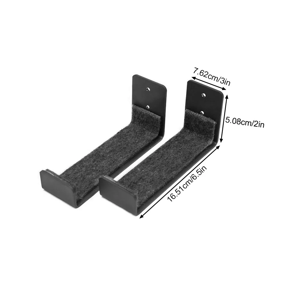 

1pair Scratch Proof Wall Mounted Easy Install Storage Hook Display Rack Surfboard Hanger Felt Padded Durable Home Decoration