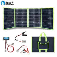 300W 200W 100W Foldable Solar Panel Monocrystalline Portable Folding Charging Bag Solar Panel Kit 12V/24V Battery Charger