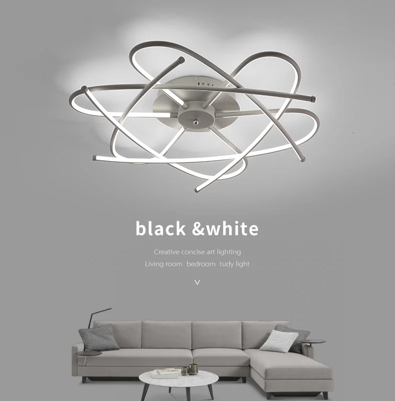 Люстры освещение для гостиной спальни Lustre fro home 110V 220V алюминиевая Потолочная люстра для дома с дистанционным затемнением