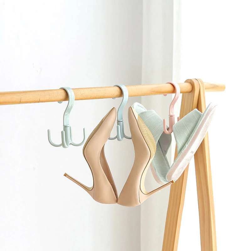 1 шт. Многофункциональный пластиковый S образный крючок с четырьмя зажимами