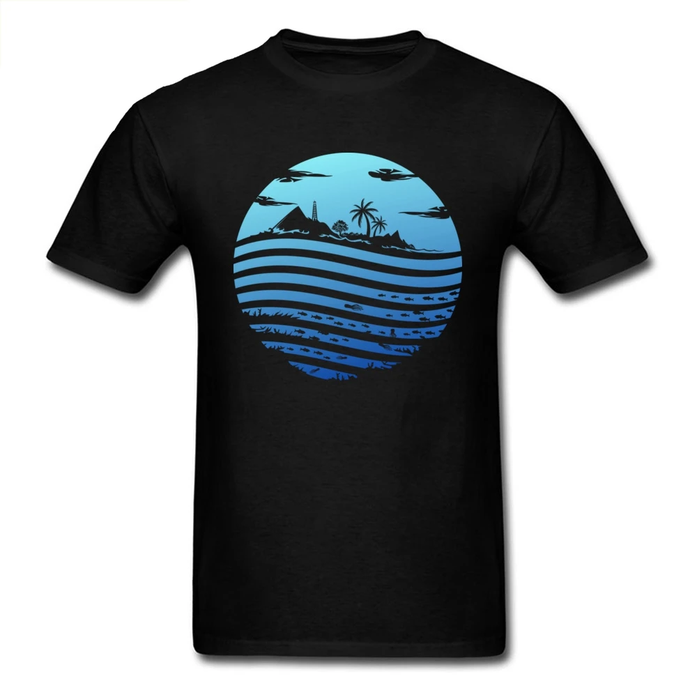 

LOVE UNDERWATER WORLDS Fitted Short Sleeve Gift T Shirt Cotton Fabric Round Collar Mens Tops T Shirt Design Tee Shirt Father Day