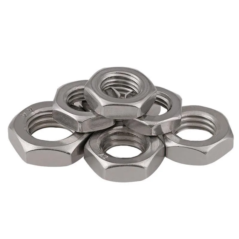 

Тонкие шестигранные гайки 304 дюйма из нержавеющей стали фотообои M14 M16 M18 M20 тонкие Гайки DIN439