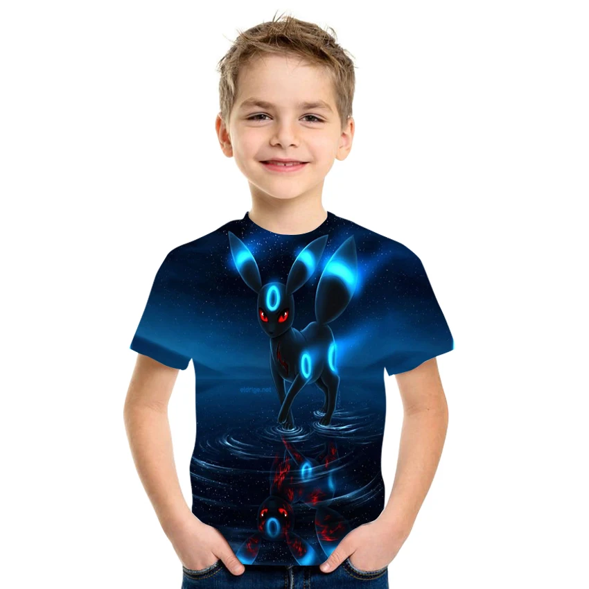 

3D anime print T-shirt boys and girls clothing milk silk fabric size 4T-16T