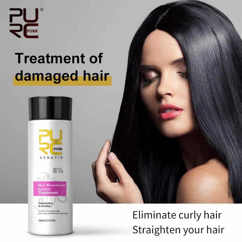 Кератиновый выпрямитель для волос PURC бразильский контейнер формалина
