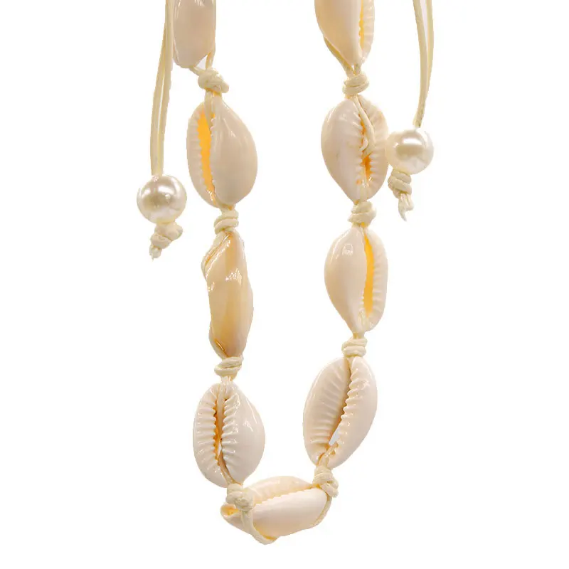 Женский браслет на ногу из натуральной ракушки креативный Пляжная цепочка с